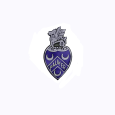 Lapel Pin Silver & Purple Crest